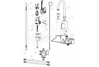 Chicago 116.923.AB.1 Hytronic Gooseneck Sensor Faucet Parts Breakdown