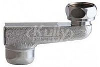 Chicago RJKABRCF 2-1/2" Offset Supply Arm with Integral Shut-off Stop  with 1/2" NPT Female Thread Inlet