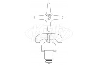 Acorn 2260-000-013 Exposed Flo-Cloz Singletemp Cross Hndl W/Cartridge Assembly