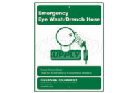 Guardian 250-010G Drench Hose / Eyewash Sign