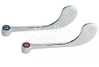 Chicago 319-PRJKCP 6" Elbow Blade Handles w/ Hot & Cold Index Buttons