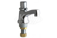 Chicago 333-E12PSHABCP Single Supply Metering Sink Faucet