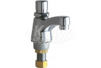 Chicago 333-SLOE12COLDABCP Single Supply Metering Sink Faucet