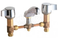 Chicago 404-V636ABCP Concealed Hot and Cold Water Metering Sink Faucet