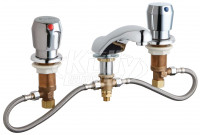Chicago 404-HZ665ABCP Concealed Hot and Cold Water Metering Sink Faucet