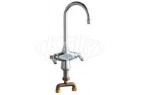 Chicago 50-TXKABCP Hot and Cold Water Mixing Sink Faucet