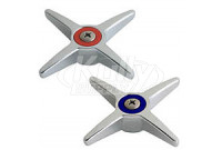 Chicago 633-PRJKCP 3" Metal Cross Handles w/ Hot & Cold Index Buttons