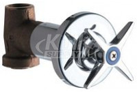 Chicago 770-244COLDABCP Cold Water Concealed Straight Valve