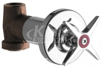 Chicago 770-HOTABCP Hot Water Concealed Straight Valve
