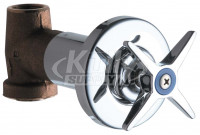 Chicago 770-COLDABCP Cold Water Concealed Straight Valve