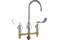 Chicago 786-TWGN2AE35ABCP Concealed Hot and Cold Water Sink Faucet with Third Water Inlet