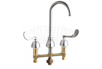 Chicago 786-TWGN2FCXKABCP Concealed Hot and Cold Water Sink Faucet with Third Water Inlet