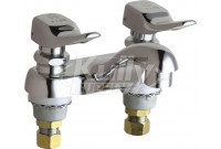 Chicago 802-V336ABCP Hot and Cold Water Metering Sink Faucet
