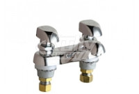 Chicago 802-VE2805-335ABCP Hot and Cold Water Metering Sink Faucet