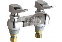 Chicago 802-VE2805-336ABCP Hot and Cold Water Metering Sink Faucet