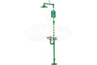 Haws 8300CRP-8309CRP AXION MSR Corrosion-Resistant Combination Drench Shower & Eye/Face Wash (with Stainless Steel Receptor)