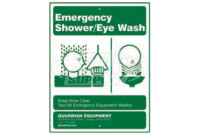 Guardian AP250-008G Drench Shower / Eyewash Sign