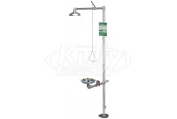 Guardian GBF1909PCC Barrier-Free Brass Combination Drench Shower & Eye/Face Wash