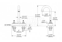 Elkay LK406GN04L2 4" Centerset Deck Mount Faucet