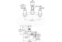 Elkay LK940BP03L2S 8" Centerset Wall Faucet