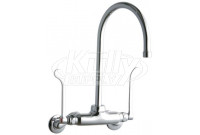 Elkay LK945GN08T6T Wall Mount Faucet, 3"-8" Adjustable  Centers