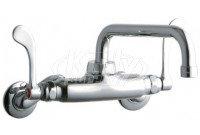 Elkay LK945TS08T4T Wall Mount Faucet, 3"-8" Adjustable  Centers