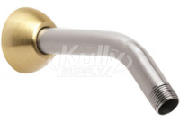 Speakman S-2500-SCA-SBF 7" Brass Arm & Flange w/ 1/2" MNPT Inlet & Outlet - Brushed Chrome & Brushed Brass 