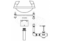 Speakman SE-411 Wall-Mounted Eye/Face Wash (with Rectangular Plastic Receptor)