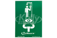 Haws SP178LG Drench Shower / Eyewash Sign Large