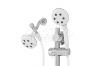 Speakman VS-122620-WHT Combination Handheld & Fixed Showerhead w/Slide Bar - White 