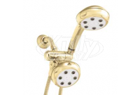 Speakman VS-222620-PB Combination Handheld & Fixed Showerhead w/ 3-way Diverter Bracket - Polished Brass (Discontinued)