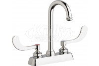 Chicago W4D-GN1AE1-317ABCP Hot and Cold Water Workboard Sink Faucet