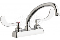 Chicago W4D-L9E1-317ABCP Hot and Cold Water Workboard Sink Faucet