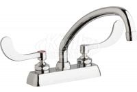 Chicago W4D-L9E35-317ABCP Hot and Cold Water Workboard Sink Faucet