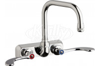 Chicago W4W-DB6AE1-317ABCP Hot and Cold Water Workboard Sink Faucet