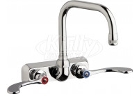 Chicago W4W-DB6AE1-317ABCP Hot and Cold Water Workboard Sink Faucet
