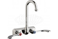 Chicago W4W-GN1AE1-317ABCP Hot and Cold Water Workboard Sink Faucet