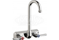 Chicago W4W-GN1AE1-369ABCP Hot and Cold Water Workboard Sink Faucet