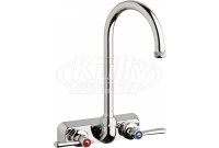 Chicago W4W-GN2AE1-369ABCP Hot and Cold Water Workboard Sink Faucet