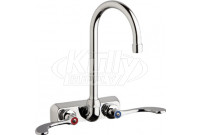 Chicago W4W-GN2AE35-317AB Hot and Cold Water Washboard Sink Faucet