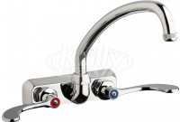 Chicago W4W-L9E1-317ABCP Hot and Cold Water Workboard Sink Faucet