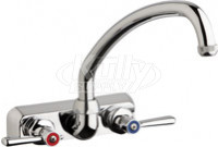 Chicago W4W-L9E1-369AB Hot and Cold Water Washboard Sink Faucet