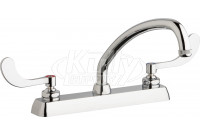 Chicago W8D-L9E1-317ABCP Hot and Cold Water Workboard Sink Faucet