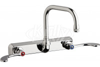 Chicago W8W-DB6AE1-317ABCP Hot and Cold Water Workboard Sink Faucet