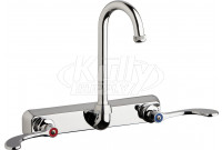 Chicago W8W-GN1AE1-317ABCP Hot and Cold Water Workboard Sink Faucet
