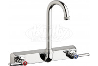 Chicago W8W-GN1AE1-369ABCP Hot and Cold Water Workboard Sink Faucet