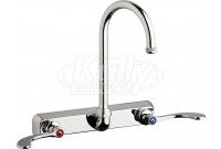 Chicago W8W-GN2AE1-317ABCP Hot and Cold Water Workboard Sink Faucet