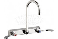 Chicago W8W-GN2AE35-317AB Hot and Cold Water Washboard Sink Faucet