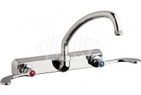 Chicago W8W-L9E1-317ABCP Hot and Cold Water Workboard Sink Faucet