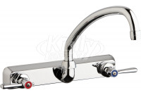 Chicago W8W-L9E35-369ABCP Hot and Cold Water Workboard Sink Faucet